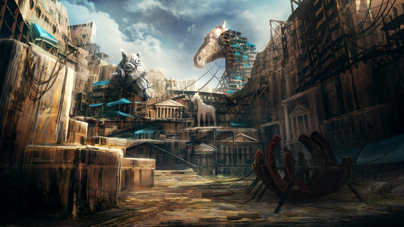 Illustration for article titled Enjoy these beautiful Godfire: Rise of Prometheus wallpapers
